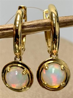 *Серьги Конго Опал Эфиопия арт. 02-2732/00ОБ-08-677 вес 3,73 г - фото 276667