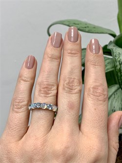 *Кольцо р.17 Микс Топаз Опал Эфиопия арт. 01-2734/00ОБ-00-906 вес 2,81 г - фото 276674