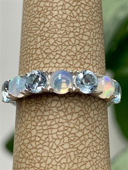 *Кольцо р.17 Микс Топаз Опал Эфиопия арт. 01-2734/00ОБ-00-906 вес 2,81 г - фото 276682