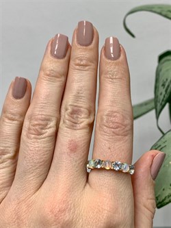 *Кольцо р.18 Микс Топаз Опал Эфиопия арт. 01-2734/00ОБ-06-860 вес 2,9 г - фото 276685