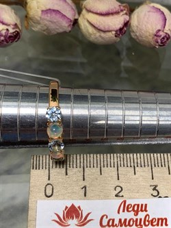 *Кольцо р.18 Микс Топаз Опал Эфиопия арт. 01-2734/00ОБ-06-860 вес 2,9 г - фото 276688