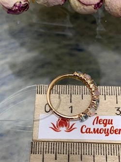 *Кольцо р.18 Микс Топаз Опал Эфиопия арт. 01-2734/00ОБ-06-860 вес 2,9 г - фото 276691