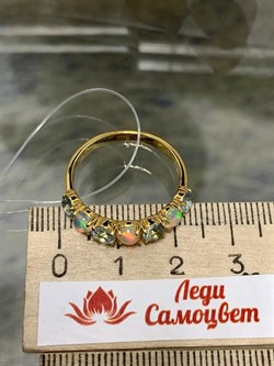 *Кольцо р.19 Микс Топаз Опал Эфиопия арт. 01-2734/00ОБ-08-861 вес 2,95 г - фото 276699