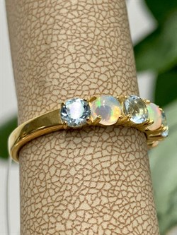 *Кольцо р.19 Микс Топаз Опал Эфиопия арт. 01-2734/00ОБ-08-861 вес 2,95 г - фото 276703