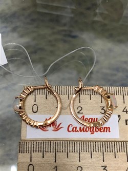 *Серьги Конго Опал Эфиопия арт. 02-2735/00ОБ-06-510 вес 3,77 г - фото 276737