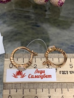 *Серьги Конго Опал Эфиопия арт. 02-2735/00ОБ-06-510 вес 3,77 г - фото 276738