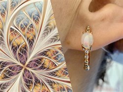 *Серьги Конго Опал Эфиопия арт. 02-2735/00ОБ-08-558 вес 3,75 г - фото 276746