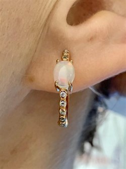 *Серьги Конго Опал Эфиопия арт. 02-2735/00ОБ-08-558 вес 3,75 г - фото 276748