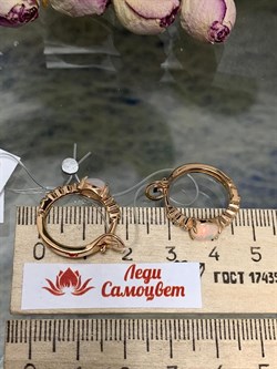 *Серьги Конго Опал Эфиопия арт. 02-2735/00ОБ-08-558 вес 3,75 г - фото 276750