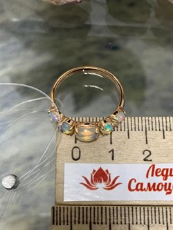 *Кольцо р.19 Опал Эфиопия арт. 01-2736/00ОБ-06-232 вес 2,55 г - фото 276761