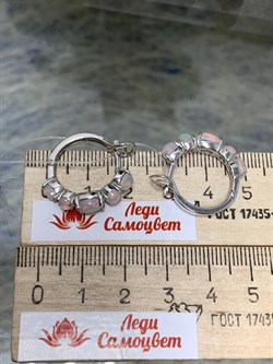 *Серьги Конго Опал Эфиопия арт. 02-2736/00ОБ-00-370 вес 5,37 г - фото 276770