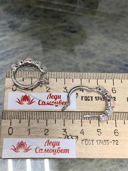*Серьги Конго Опал Эфиопия арт. 02-2736/00ОБ-00-370 вес 5,37 г - фото 276771
