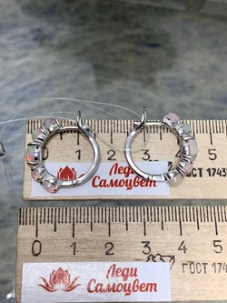 *Серьги Конго Опал Эфиопия арт. 02-2736/00ОБ-00-370 вес 5,37 г - фото 276773