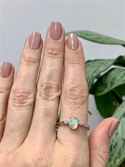 *Кольцо р.19 Опал Эфиопия арт. 01-2737/00ОБ-00-085 вес 2,4 г - фото 276781