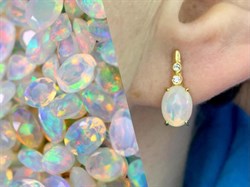 *Серьги Опал Эфиопия арт. 02-2737/00ОБ-08-629 вес 2,35 г - фото 276811