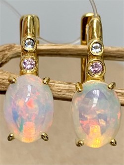 *Серьги Опал Эфиопия арт. 02-2737/00ОБ-08-629 вес 2,35 г - фото 276816