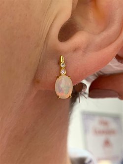 *Серьги Опал Эфиопия арт. 02-2737/00ОБ-08-629 вес 2,35 г - фото 276821