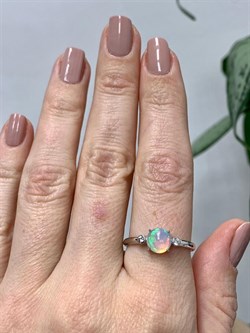 *Кольцо р.19 Опал Эфиопия арт. 01-2738/00ОБ-00-096 вес 2,19 г - фото 276842