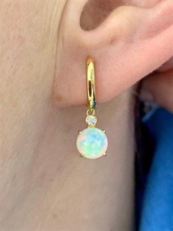 *Серьги Конго Опал Эфиопия арт. 02-2738/00ОБ-08-123 вес 3,33 г - фото 276865