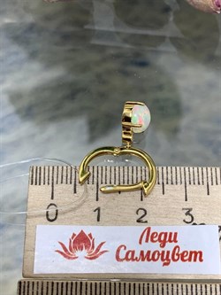 *Серьги Конго Опал Эфиопия арт. 02-2738/00ОБ-08-123 вес 3,33 г - фото 276866