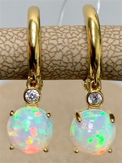 *Серьги Конго Опал Эфиопия арт. 02-2738/00ОБ-08-123 вес 3,33 г - фото 276869