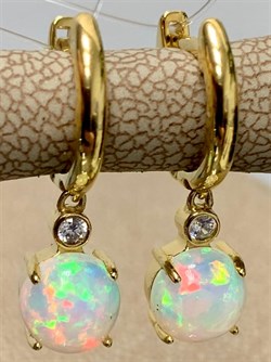 *Серьги Конго Опал Эфиопия арт. 02-2738/00ОБ-08-123 вес 3,33 г - фото 276870