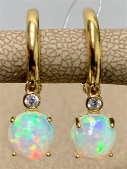 *Серьги Конго Опал Эфиопия арт. 02-2738/00ОБ-08-123 вес 3,33 г - фото 276871