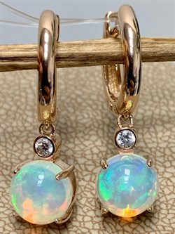 *Серьги Конго Опал Эфиопия арт. 02-2738/00ОБ-06-289 вес 3,32 г - фото 276879