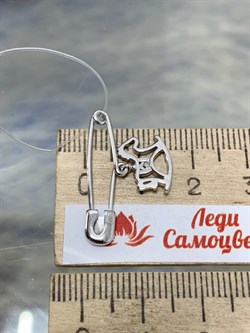 *Брошь-Булавка Лошадка Белый Бриллиант арт. 04-2265/000Б-00-980 Вес 1,38 г - фото 276974