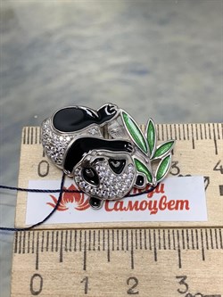 *Брошь Панда Эмаль арт. 04-1356/0ЭМ3-00-394 Вес 5,77 г - фото 277029