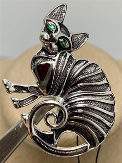 *Брошь Кошка Эмаль арт. 04-1591/0ЭМ3-00-402 вес 6,97 г - фото 277054