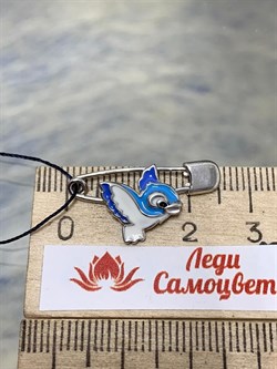 *Брошь Булавка Птичка Эмаль арт. 04-1655/ЭМ32-00-874 вес 1,68 г - фото 277082