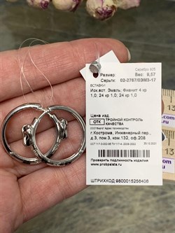 *Серьги Конго Эмаль арт. 02-2767/0ЭМ3-17-406 Вес 9,57 г - фото 277148