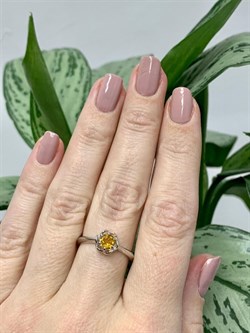 *Кольцо р.18,5 Цитрин арт. 01-2145/00ЦТ-00-585 вес 2,08 г - фото 277215