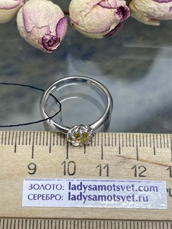 *Кольцо р.18,5 Цитрин арт. 01-2145/00ЦТ-00-585 вес 2,08 г - фото 277220