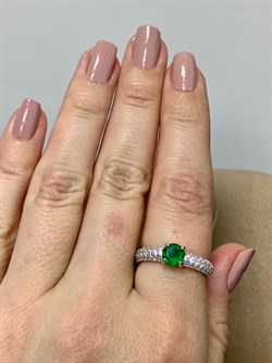 *Кольцо р.18 Зеленый Агат арт. 01-1664/00АГ-00-988 вес 2,74 г - фото 277227