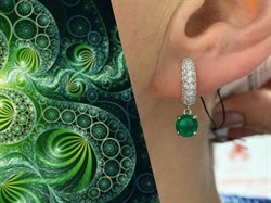 *Серьги Конго Зеленый Агат арт. 02-1664/00АГ-00-039 вес 3,62 г - фото 277234 *Серьги Конго Зеленый Агат арт. 02-1664/00АГ-00-039 вес 3,62 г - фото 277234