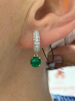 *Серьги Конго Зеленый Агат арт. 02-1664/00АГ-00-039 вес 3,62 г - фото 277238 *Серьги Конго Зеленый Агат арт. 02-1664/00АГ-00-039 вес 3,62 г - фото 277238