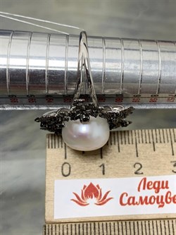 *Кольцо р.20 Белый Жемчуг Черная Шпинель иск арт. 01-2272/00ЖБ-00-576 вес 6,85 г - фото 277284 *Кольцо р.20 Белый Жемчуг Черная Шпинель иск арт. 01-2272/00ЖБ-00-576 вес 6,85 г - фото 277284