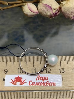 *Кольцо р.18,5 Белый Жемчуг арт. 01-0412/00ЖИ-00-774 вес 2,64 г - фото 277310