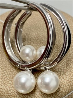 *Серьги Конго иск Жемчуг арт. 02-3068/0ЖСВ-00-201 вес 8,31 г - фото 277319 *Серьги Конго иск Жемчуг арт. 02-3068/0ЖСВ-00-201 вес 8,31 г - фото 277319