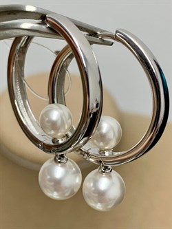 *Серьги Конго иск Жемчуг арт. 02-3068/0ЖСВ-00-201 вес 8,31 г - фото 277320 *Серьги Конго иск Жемчуг арт. 02-3068/0ЖСВ-00-201 вес 8,31 г - фото 277320