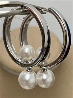 *Серьги Конго иск Жемчуг арт. 02-3068/0ЖСВ-00-201 вес 8,31 г - фото 277321 *Серьги Конго иск Жемчуг арт. 02-3068/0ЖСВ-00-201 вес 8,31 г - фото 277321