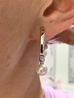 *Серьги Конго иск Жемчуг арт. 02-3068/0ЖСВ-00-201 вес 8,31 г - фото 277324 *Серьги Конго иск Жемчуг арт. 02-3068/0ЖСВ-00-201 вес 8,31 г - фото 277324