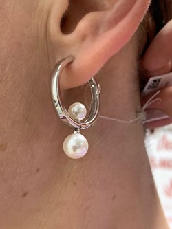 *Серьги Конго иск Жемчуг арт. 02-3068/0ЖСВ-00-201 вес 8,31 г - фото 277327 *Серьги Конго иск Жемчуг арт. 02-3068/0ЖСВ-00-201 вес 8,31 г - фото 277327