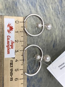 *Серьги Конго иск Жемчуг арт. 02-3068/0ЖСВ-00-201 вес 8,31 г - фото 277328 *Серьги Конго иск Жемчуг арт. 02-3068/0ЖСВ-00-201 вес 8,31 г - фото 277328