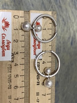 *Серьги Конго иск Жемчуг арт. 02-3068/0ЖСВ-00-201 вес 8,31 г - фото 277330 *Серьги Конго иск Жемчуг арт. 02-3068/0ЖСВ-00-201 вес 8,31 г - фото 277330