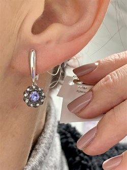 *Серьги Танзанит арт. 02-2557/00ТЗ-17-993 вес 3,46 г - фото 277355