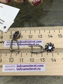 *Серьги Танзанит арт. 02-2557/00ТЗ-17-993 вес 3,46 г - фото 277356