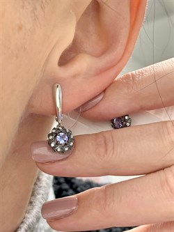 *Серьги Танзанит арт. 02-2557/00ТЗ-17-993 вес 3,46 г - фото 277360